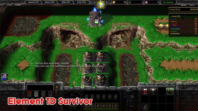 Element-TD-Survivor-custom-map-hay-danh-voi-may