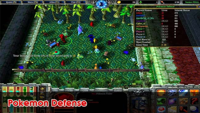 Pokemon-Defense-custom-map-hay-danh-voi-may