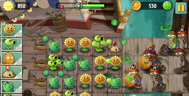 game plants vs zombies 2