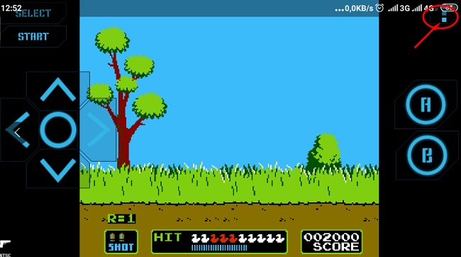 game setting tren ung dung choi duck hunt